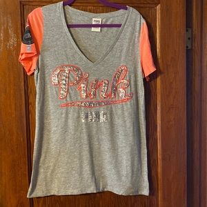 Victoria’s Secret Glittery Pink T-shirt